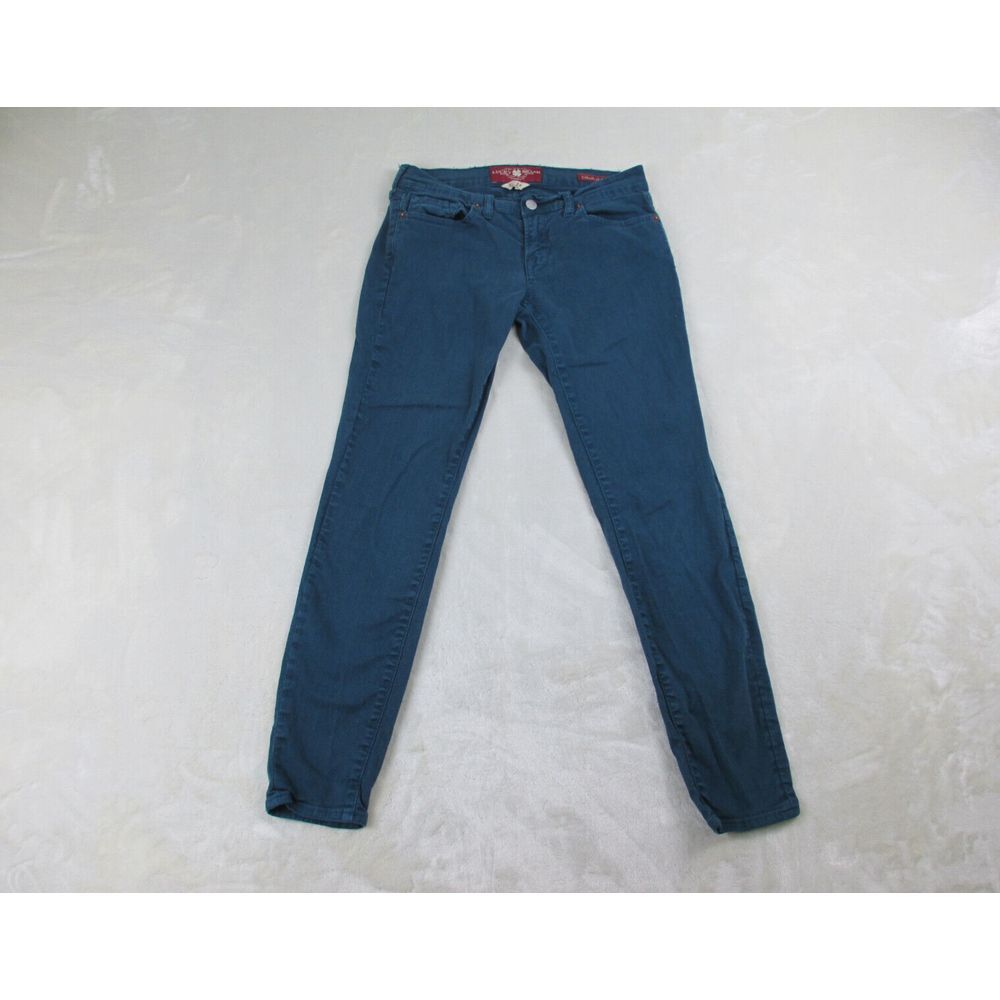 Lucky Brand Pants Womens 2/26‎ Blue Jeans Denim Charlie Skinny Pockets 27x27*